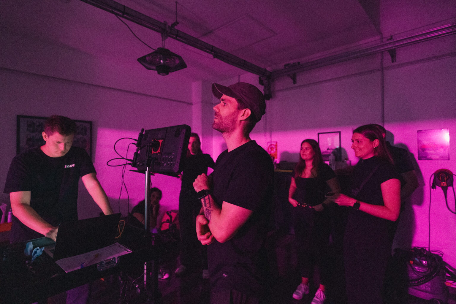 ESCAPE-Crew beim Werbefilm-Dreh im Studio