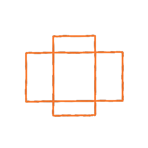 Gescribbeltes Icon von Quer- und Hochformat-Rahmen