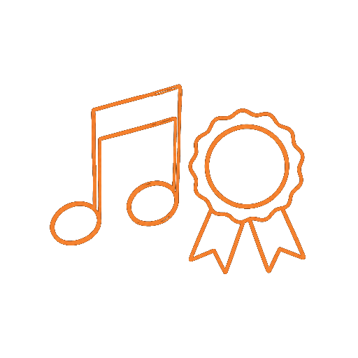 Gescribbeltes Icon einer Note mit Siegel