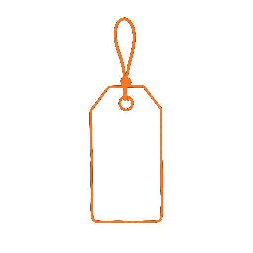 Gescribbeltes Icon eines Preisschilds